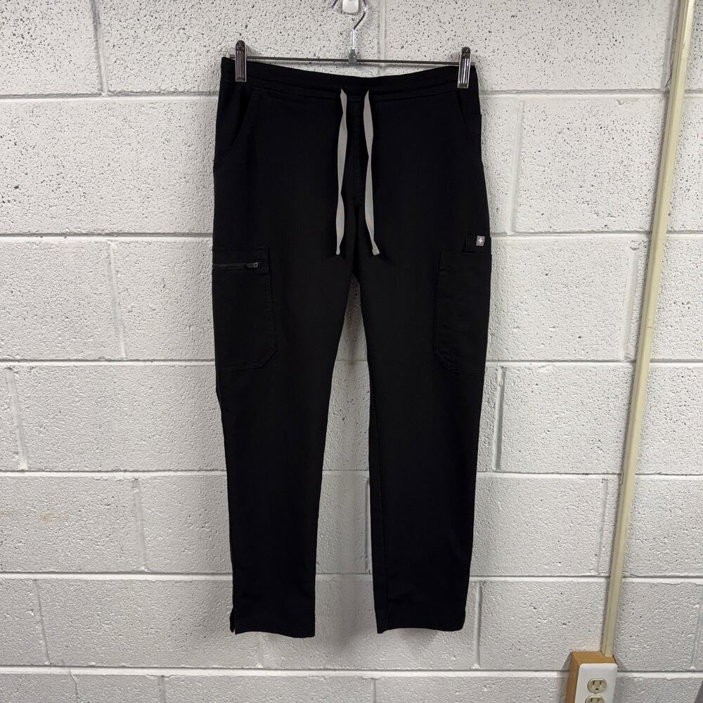 Figs Womens XSP Yola Skinny Scrub Pants Pockets Medical Career Uniform Black